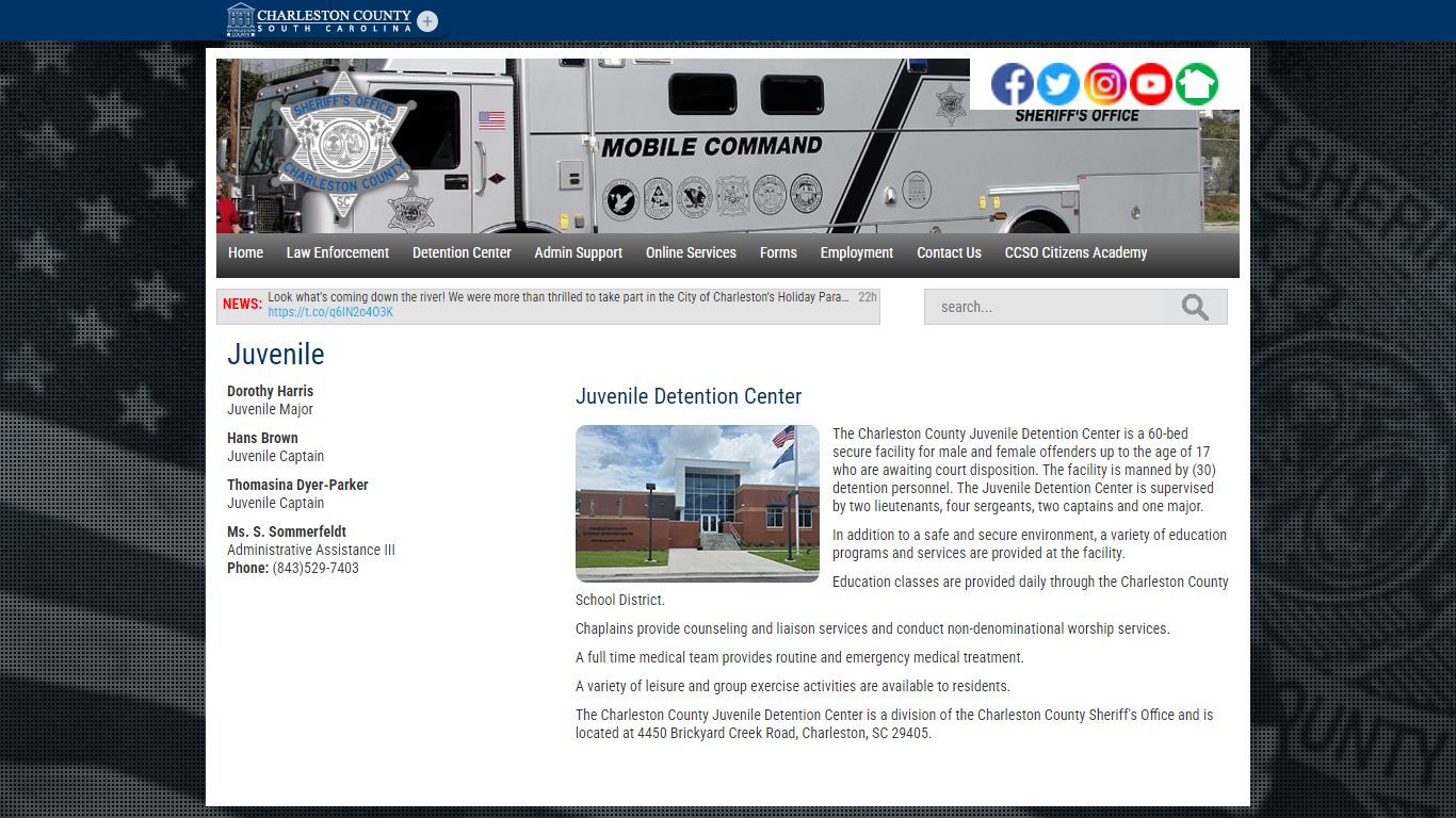 Sheriff Al Cannon Detention Center Juvenile - Charleston County, SC